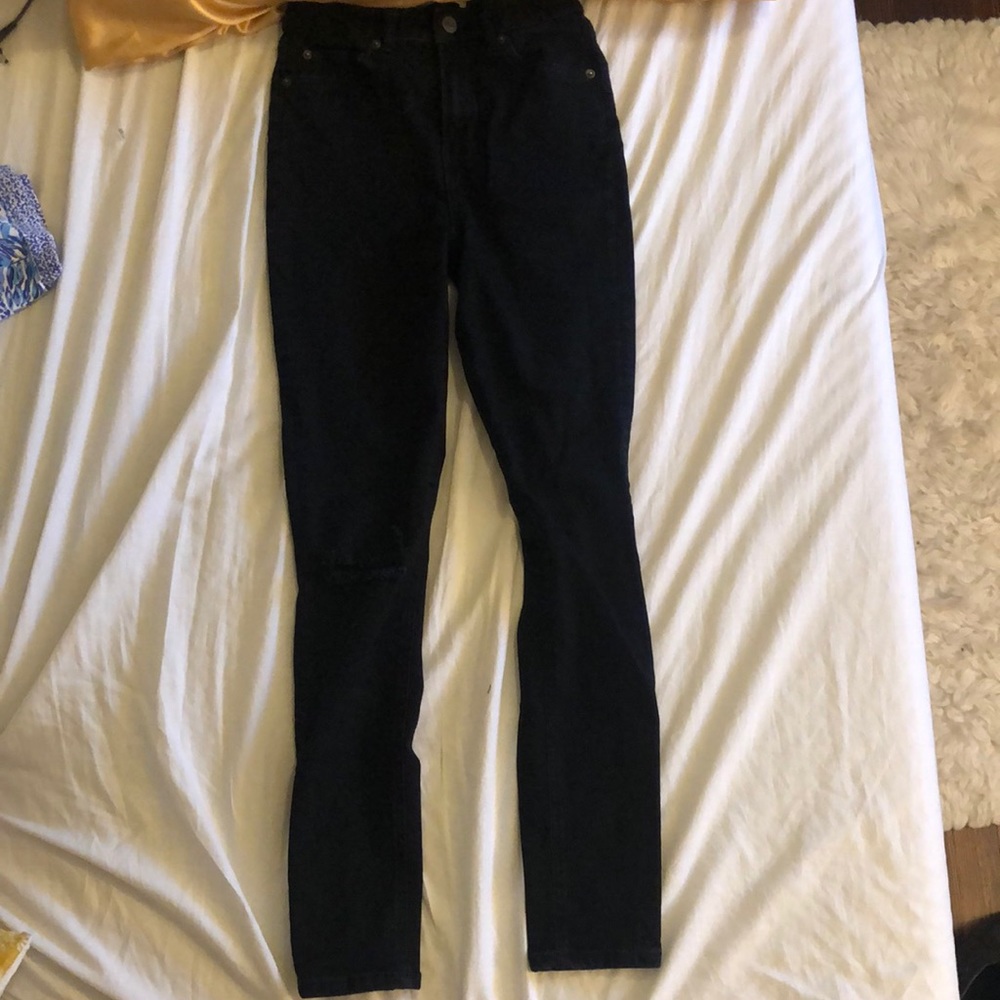 Reformation black ripped jeans